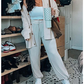 49% Off New Products Hot Sale🔥Women's Knitted Buttoned Jacket and Pants Two-piece Set