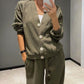 49% Off New Products Hot Sale🔥Women's Knitted Buttoned Jacket and Pants Two-piece Set