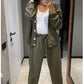 49% Off New Products Hot Sale🔥Women's Knitted Buttoned Jacket and Pants Two-piece Set