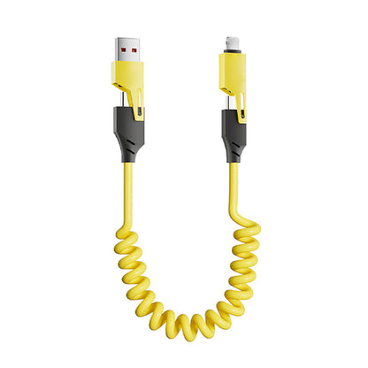 4-in-1 Coiled Charging Cable